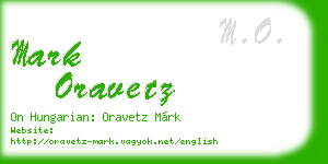 mark oravetz business card